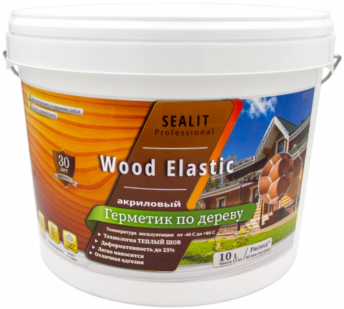 Купить ГЕРМЕТИК - Sealit Wood Elastic для работы с деревянными материалами 10 л в Нальчике, Кабардино-Балкарская Республика